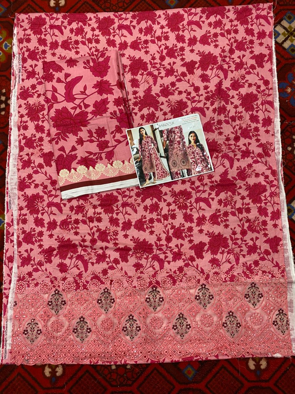 Baroque Chickenkari Pink Dhanak